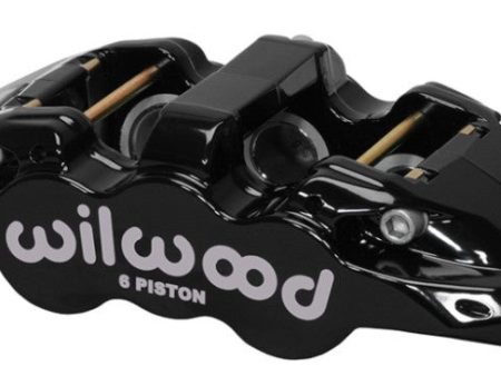 Wilwood Caliper-Aero6-R H - Black 1.62 1.12 1.12in Pistons 1.25in Disc For Sale