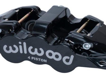 Wilwood Caliper - Aero4-DS Forged Four-Piston Caliper Black 1.12in Piston 1.10in Rotor - Black Online now