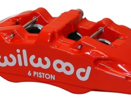 Wilwood Caliper-Forged Dynapro 6 5.25in Mount-Red-L H 1.62 1.38in 1.38in Pistons .81in Disc Hot on Sale