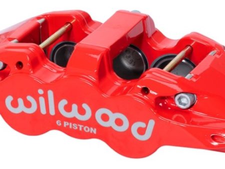 Wilwood Caliper-Forged Dynalite w Dust Seal-Red 4.04in Pistons 1.25 Disc Online now