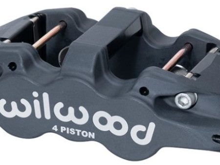 Wilwood Caliper-Aero4-R H - Black Anodize 1.88 1.62in Pistons 1.25in Disc For Sale