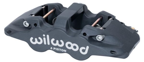 Wilwood Caliper-Aero4-R H - Black Anodize 1.88 1.62in Pistons 1.25in Disc For Sale