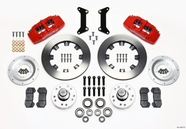 Wilwood Dynapro 6 Front Hub Kit 12.19in Red 79-87 GM G Body For Sale