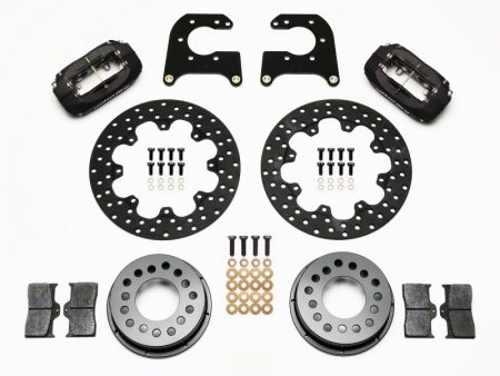 Wilwood Forged Dynalite Rear Drag Kit Drilled Rotor Small Ford 2.66in Offset on Sale