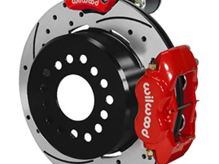 Wilwood Forged Dynalite Rear Electronic Parking Brake Kit - Red Powder Coat Caliper - SRP D S Rotor Sale