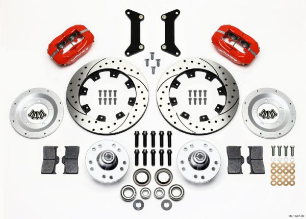 Wilwood Forged Dynalite Front Kit 12.19in Drilled Red 79-87 GM G Body For Sale