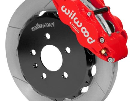 Wilwood 03-08 Audi A4 Forged Narrow Superlite 6R Front Big Brake Kit 12.88in (Red) w  Lines Fashion