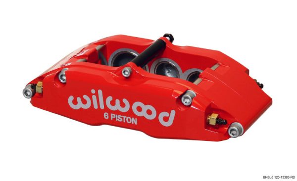 Wilwood Caliper-BNSL6-LH-Red 1.62 1.12 1.12in Pistons 1.10in Disc Online Hot Sale