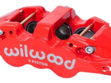 Wilwood Caliper-Forged DynaliteI w Dust Seal-Red 4.04in Pistons, 1.25in disc, on Sale