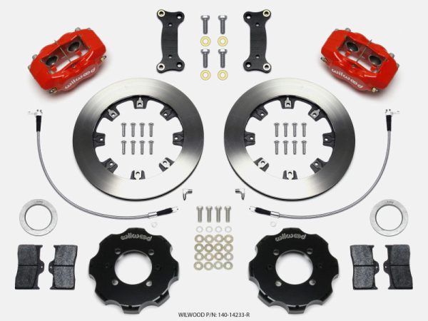 Wilwood Forged Dynalite Front Hat Kit 12.19in Red 2016-Up Mazda MX5 Miata w  Lines Hot on Sale