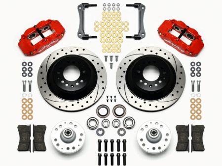 Wilwood Narrow Superlite 6R Front Hub & 1PC Rtr Kit 12.88in Dril -Red 70-78 Camaro Supply