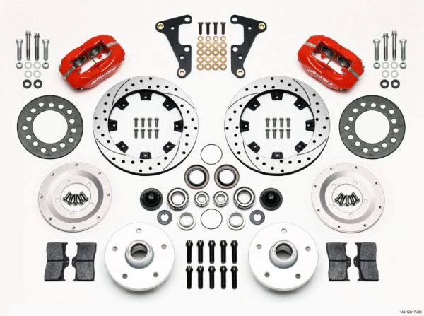 Wilwood Forged Dynalite Front Kit 11.75in Drilled Red 40-52 Oldsmobile Online