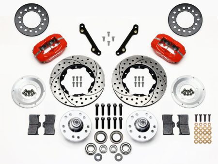 Wilwood Forged Dynalite Front Kit 11.00in Drilled Red 79-81 Camaro Hot on Sale