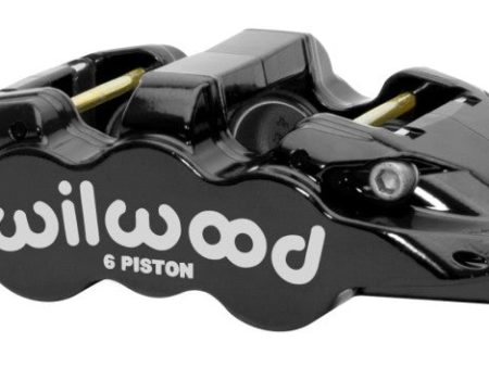 Wilwood Caliper - Aero-DS Forged Six-Piston Caliper Black 6.52in Piston 1.25in Rotor - Black Online Hot Sale