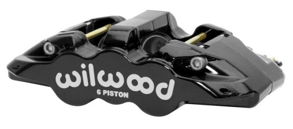 Wilwood Caliper - Aero-DS Forged Six-Piston Caliper Black 6.52in Piston 1.25in Rotor - Black Online Hot Sale