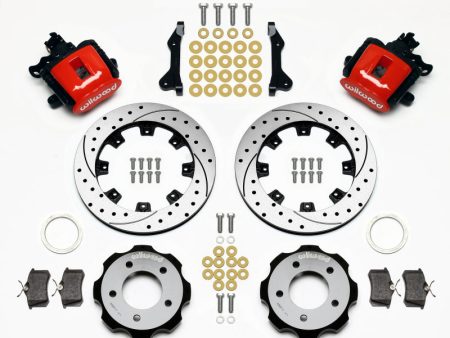 Wilwood Combination Parking Brake Rear Kit 12.19in Drilled Red 2006-Up Civic   CRZ Discount