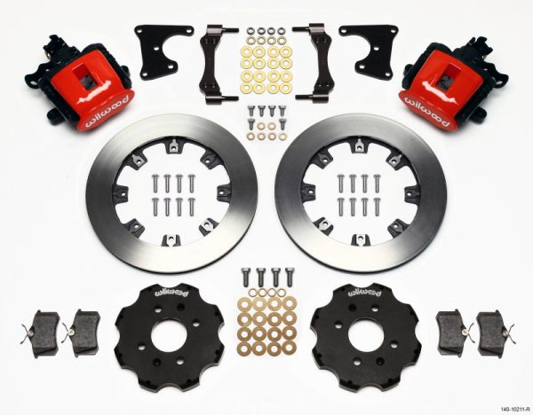 Wilwood Combination Parking Brake Rear Kit 12.19in Red Civic   Integra Drum 2.71 Hub Offset Fashion