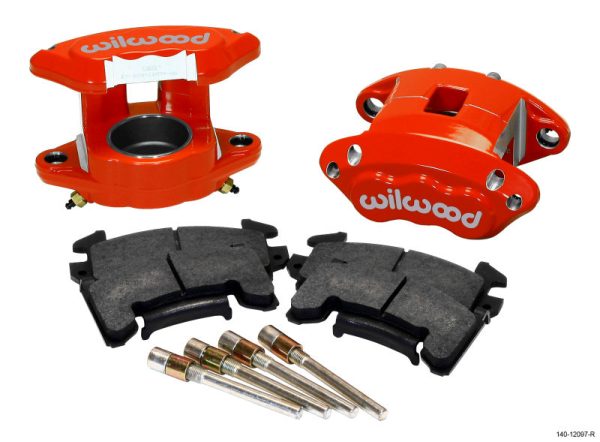 Wilwood D154 Front Caliper Kit - Red 2.50in Piston 1.04in Rotor on Sale