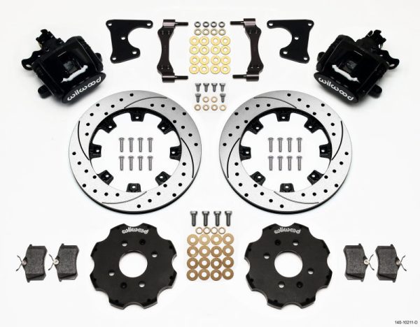 Wilwood Combination Parking Brake Rear Kit 12.19in Drilled Civic   Integra Drum 2.71 Hub Offset For Cheap