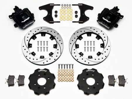 Wilwood Combination Parking Brake Rear Kit 12.19in Drilled Civic   Integra Drum 2.46 Hub Offset For Sale