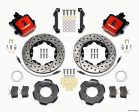 Wilwood Combination Parking Brake Rear Kit 11.00in Drilled Red 2012 Fiat 500 w  Lines Online Sale