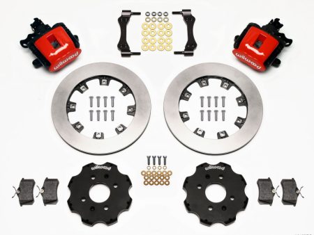 Wilwood Combination Parking Brake Rear Kit 12.19in Red Civic   Integra Disc 2.39 Hub Offset For Cheap