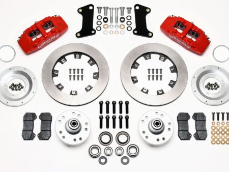 Wilwood Dynapro 6 Front Hub Kit 12.19in Drilled Red 67-69 Camaro (*Line Kit Needed*) Discount