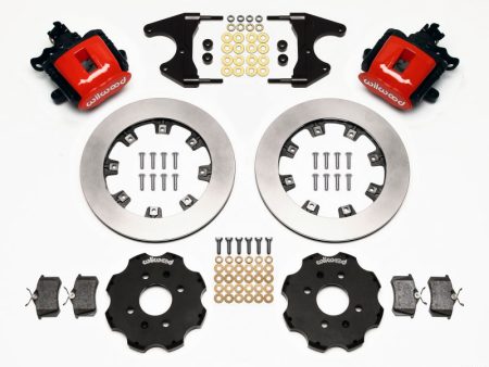 Wilwood Combination Parking Brake Rear Kit 12.19in Red Civic   Integra Drum 2.46 Hub Offset on Sale